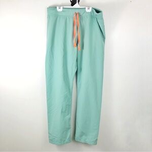 Figs Women’s Livingston Basic Scrub Pants in Jade Green Size Large Tall